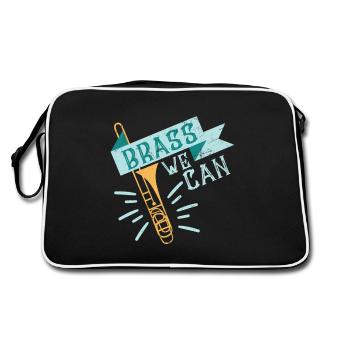Brass We Can - Posaune - Retro Tasche - Schwarz/Weiß - Hinten