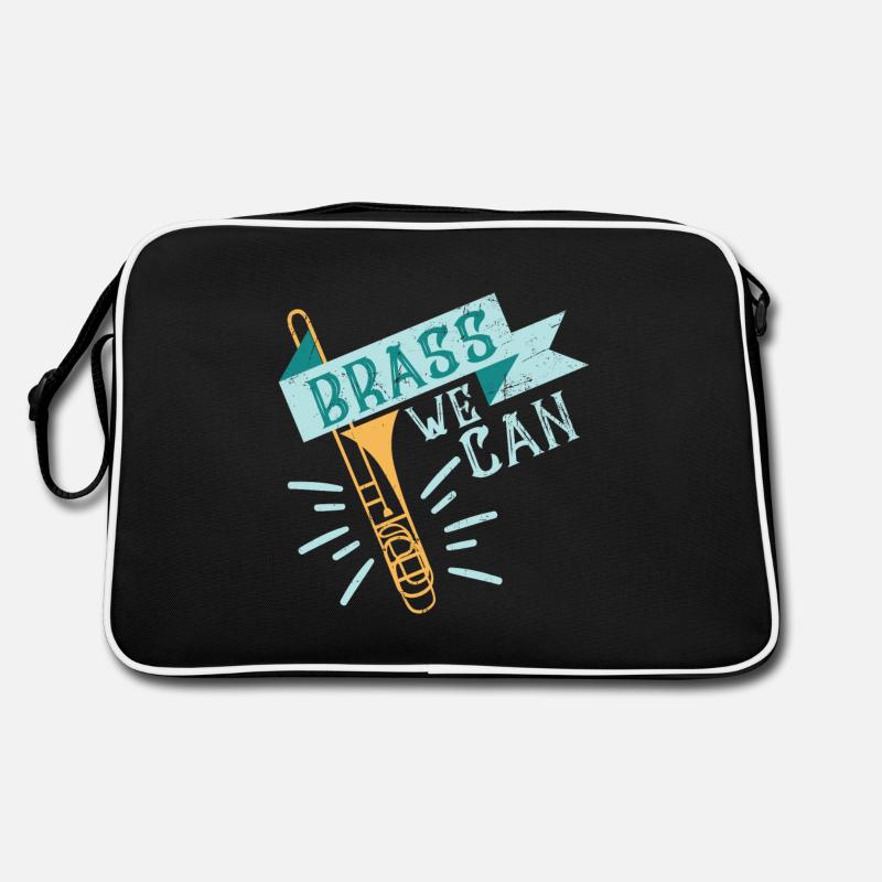 Brass We Can - Posaune - Retro Tasche - Schwarz/Weiß
