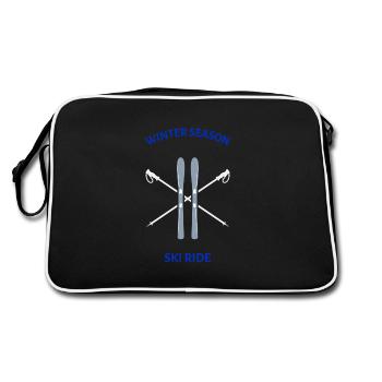Hiver Ski Season Skiride Vacances de ski - Sac Retro - noir/blanc - Dos