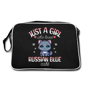 Fille Adore Chat Bleu Russe - Sac Retro - noir/blanc - Dos