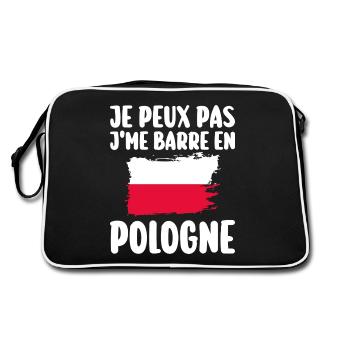 J'Peux Pas J'Me Barre En Pologne Voyage - Sac Retro - noir/blanc - Dos