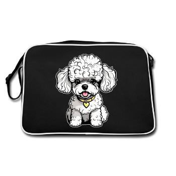Caniche mignon II - Sac Retro - noir/blanc - Dos
