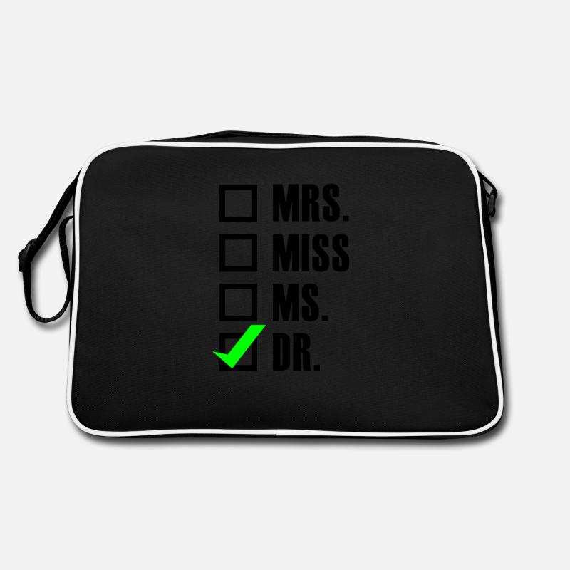 Doktortitel Abschluss Student Geschenk Retro Tasche