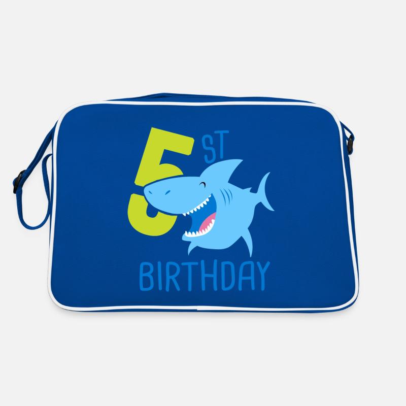 5e anniversaire garçon 5 ans requin Sac Retro
