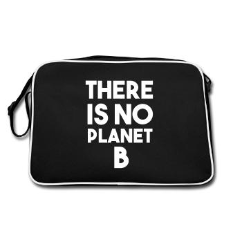 Il n'y a pas de planète B - Sac Retro - noir/blanc - Dos