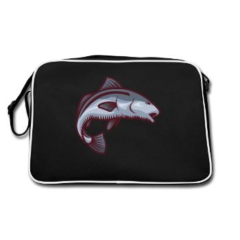 Pisces Symbol of Prosperity - Retro Bag - black/white - Back