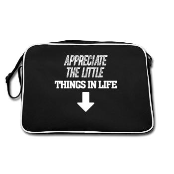 Apprécier les petites choses de la vie Arrow Funny - Sac Retro - noir/blanc - Dos