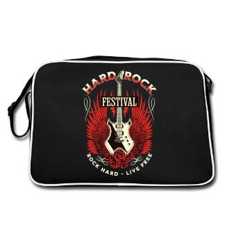 HARDROCK FESTIVAL ROCK HARD LIVE FREE - Retro Bag - black/white - Back