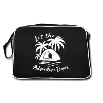 Let the adventure begin - camping - Retro Bag - black/white - Back