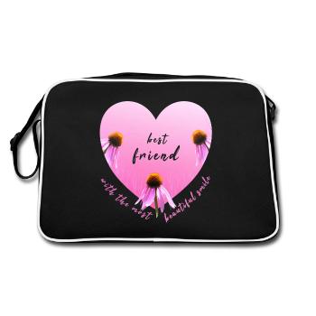 best friend - Retro Tasche - Schwarz/Weiß - Hinten