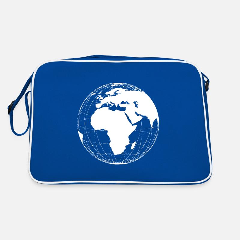 Globe - White Globe Planet Earth Retro Bag