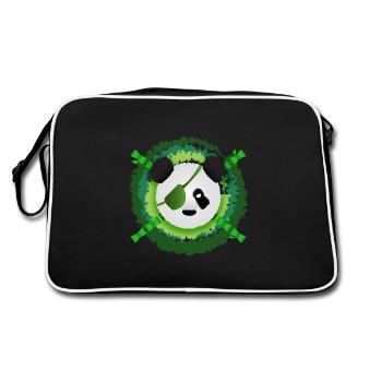 Pirat des Dschungels - Retro Tasche - Schwarz/Weiß - Hinten