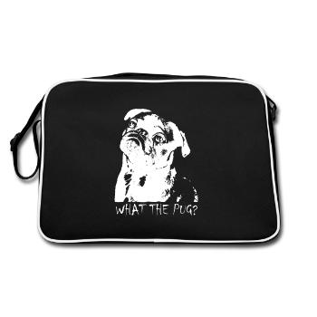 What The Pug - Qu’est-ce que c’est que le bouffon ? - Sac Retro - noir/blanc - Dos