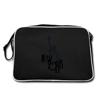 New York City Apparel Design avec Statue Liberty - Sac Retro - noir/blanc - Dos