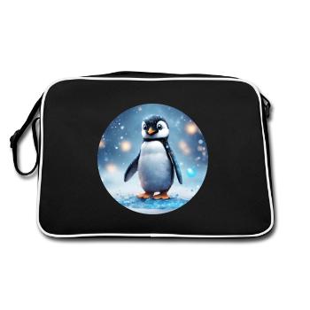 Pingouin mignon - Sac Retro - noir/blanc - Dos