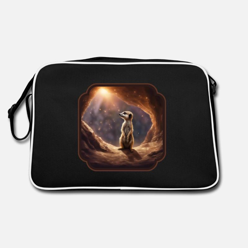 Suricate et espoir 1 - Sac Retro - noir/blanc