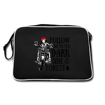 Black Forest biker - Retro Bag - black/white - Back