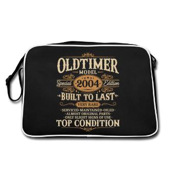 Millésime 2004 Vintage né cadeau d’anniversaire - Sac Retro - noir/blanc - Dos