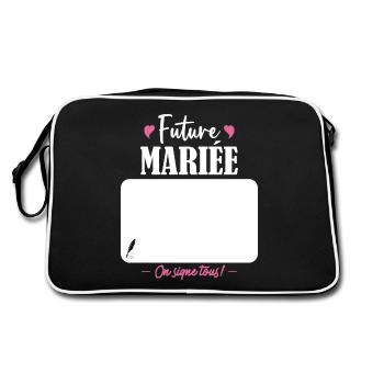 Bride-to-be-bridal team - Retro Bag - black/white - Back