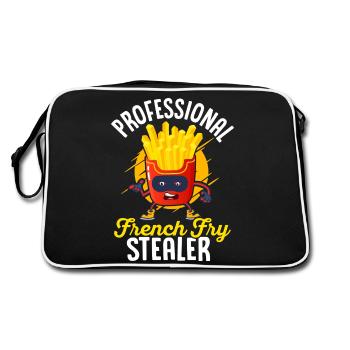Certified Fry Pilferer: Swiping with Expertise - Retro Bag - black/white - Back