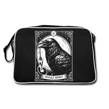 Occult Spirit Raven Pendulum - Retro Bag - black/white - Back