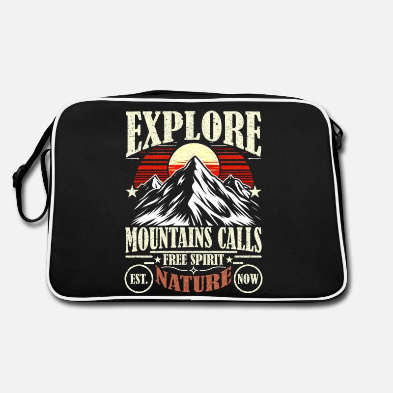 Explore Adventure Bold Mountains Calls Trekking Retro Bag