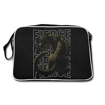 Fierce Panther Design Majestic Wildness Concept - Retro Bag - black/white - Back