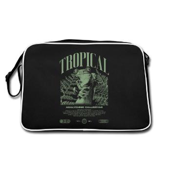 Rainette aux yeux rouges Amphibien de la forêt tropicale - Sac Retro - noir/blanc - Dos