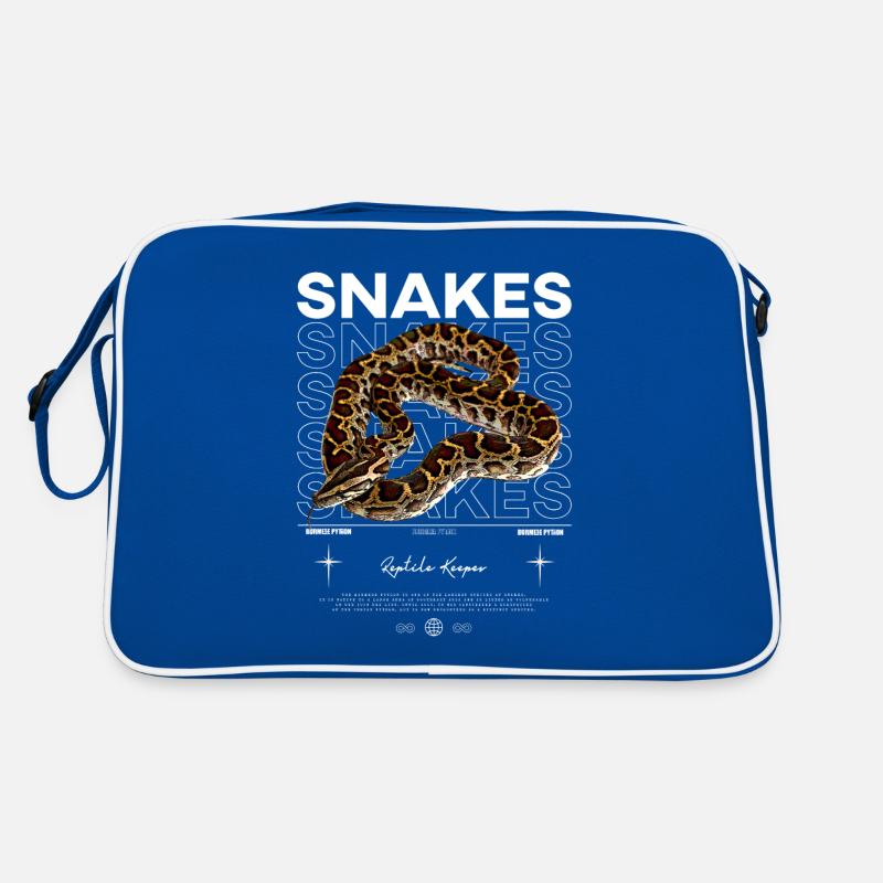Burmesische Python Moderne Streetwear Reptilienhalterin Retro Tasche