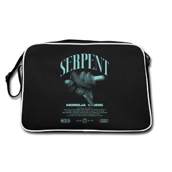 Green Tree Python Modern Reptile Keeper Streetwear - Retro Bag - black/white - Back