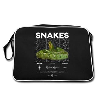 Emerald Tree Boa Modern Streetwear Reptile Keeper - Retro Bag - black/white - Back