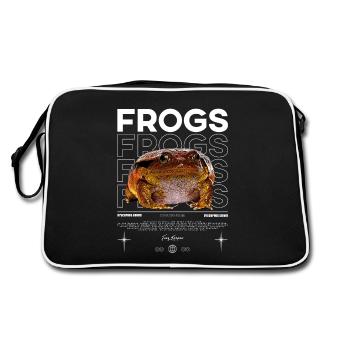 False Tomato Frog Streetwear Frog Keeper - Retro Bag - black/white - Back