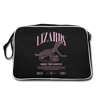 Moniteur d’arbre vert Streetwear gardien de lézard - Sac Retro - noir/blanc - Dos