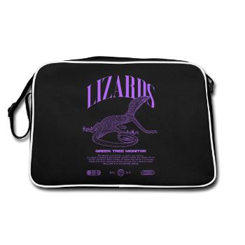 Moniteur d’arbre vert Streetwear gardien de lézard - Sac Retro - noir/blanc - Dos