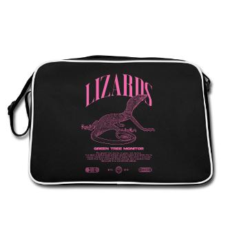 Moniteur d’arbre vert Streetwear gardien de lézard - Sac Retro - noir/blanc - Dos