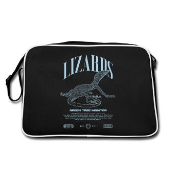 Moniteur d’arbre vert Streetwear gardien de lézard - Sac Retro - noir/blanc - Dos