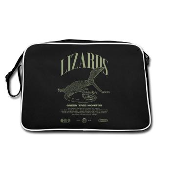 Moniteur d’arbre vert Streetwear gardien de lézard - Sac Retro - noir/blanc - Dos
