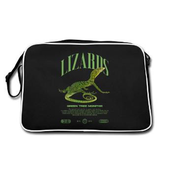 Moniteur d’arbre vert Streetwear gardien de lézard - Sac Retro - noir/blanc - Dos