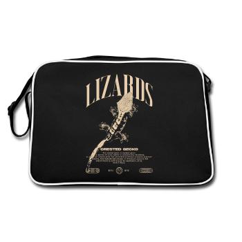 Crested Gecko Streetwear Lizard Keeper - Retro Bag - black/white - Back