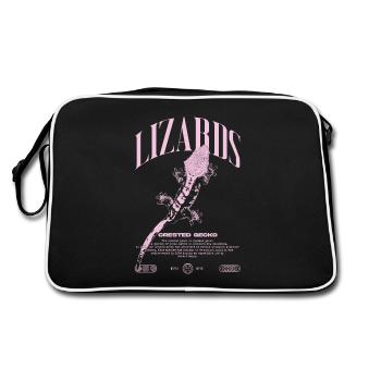 Crested Gecko Streetwear Lizard Keeper - Retro Bag - black/white - Back