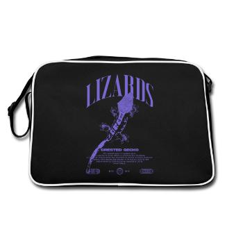 Crested Gecko Streetwear Lizard Keeper - Retro Bag - black/white - Back