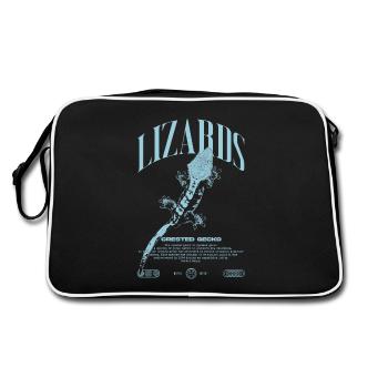 Crested Gecko Streetwear Lizard Keeper - Retro Bag - black/white - Back