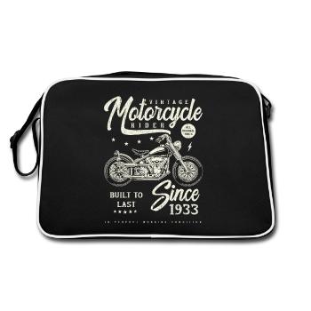 Vintage Motorcycle Bikers Motorbike Birthday 1933 - Retro Bag - black/white - Back