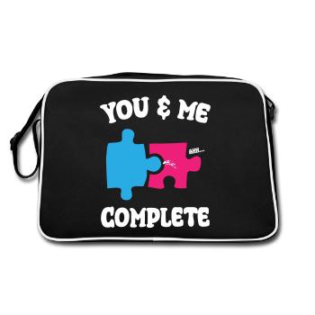 You and Me Complete Funny Puzzle - Retro Bag - black/white - Back