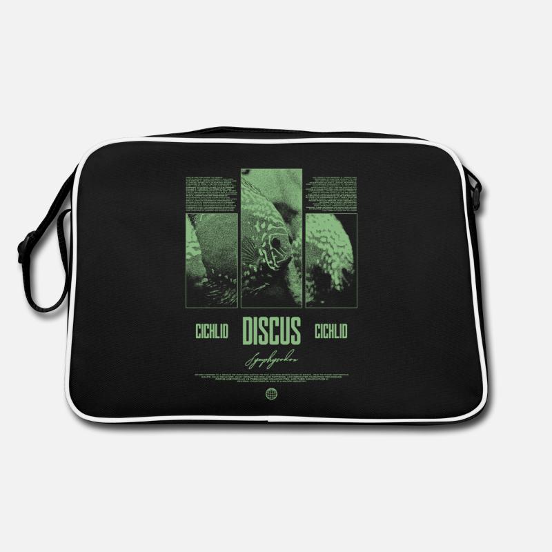 Diskusfisch Buntbarsch Aquarium Fischhalter Retro Tasche
