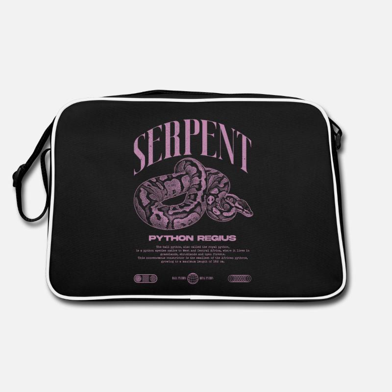 Ball Python Moderne Reptilienwärter Streetwear Retro Tasche