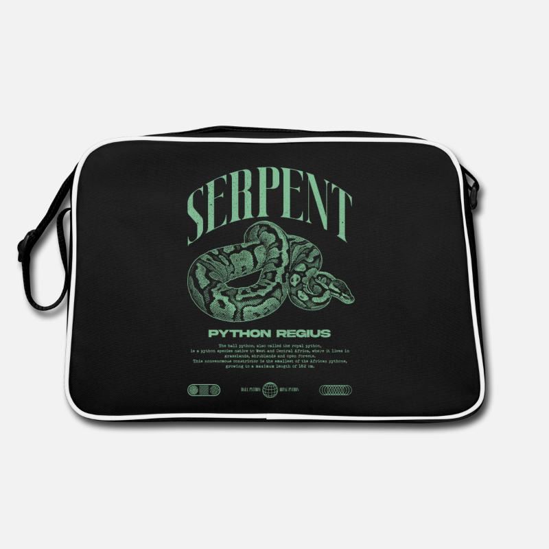 Ball Python Moderne Reptilienwärter Streetwear Retro Tasche