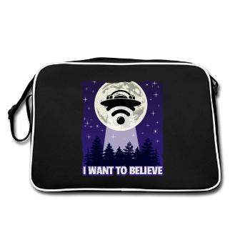 Je veux croire RSS - Sac Retro - noir/blanc - Dos
