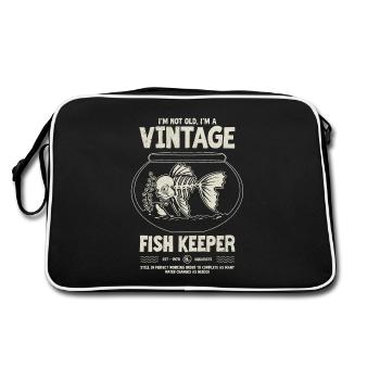 Vintage Fish Keeper Poisson Tropical Anniversaire 1978 - Sac Retro - noir/blanc - Dos