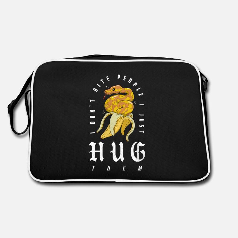 Ball Python Schlange Besitzer Banane Royal Python Retro Tasche